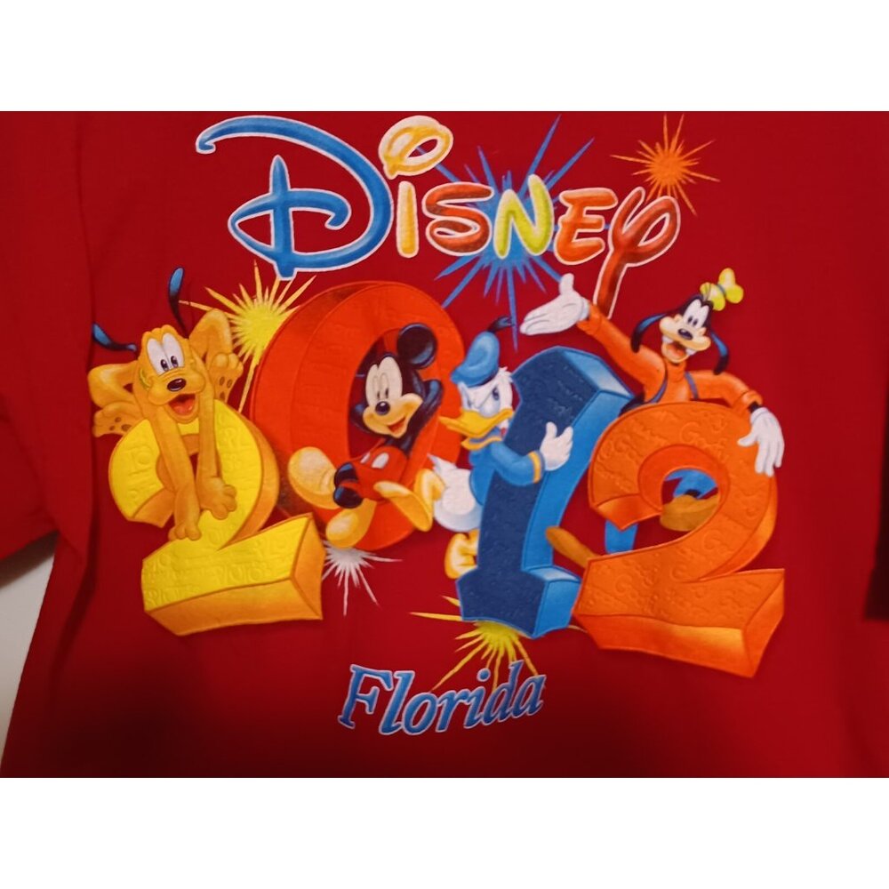 Disney World Florida  2012 T-Shirt Red Size XL - Picture 2 of 4